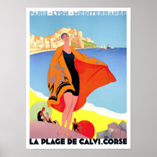 カルヴィ・フランスヴィンテージ旅行 ポスター