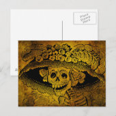 カルヴェラ・ガルバンセラ（ガルバンチェラの骸骨）- ホセ・グアダルペ・ポサダ ポストカード (正面/裏面)