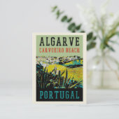 カルヴォイロビーチイラストレーションアルガルヴポルトガル ポストカード (スタンド正面)