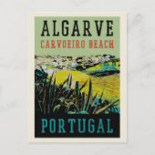 カルヴォイロビーチイラストレーションアルガルヴポルトガル ポストカード (正面)