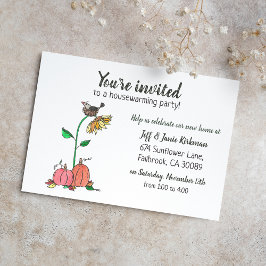 カルーインネストとカボチャ秋引っ越し祝いパーティーパーティー 案内状