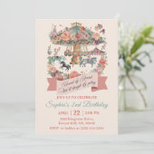 カルーセルカーニバル2歳誕生日パーティー招待状 招待状 (スタンド正面)