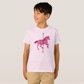 カルーセルホース - フクシアピンク Tシャツ (正面フル)