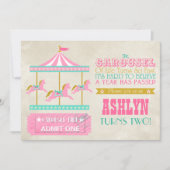 カルーセル誕生日パーティー 招待状 (正面)