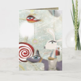 カルーセル雪のクリスマスカード シーズンカード