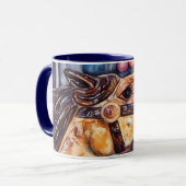 カルーセル馬のアートマグカップ マグカップ (正面左)