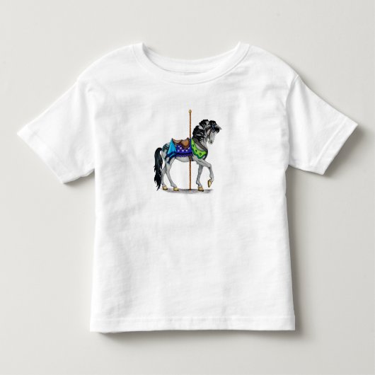 カルーセル馬の幼児用Tシャツ トドラーTシャツ (正面)