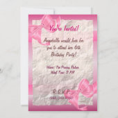 カルーセル・ドリームス カスタム ガールズ バースデー アナウンスメント 招待状 (裏面)