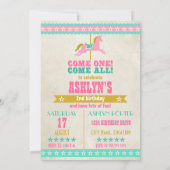 カルーセル バースデー 招待状 (裏面)