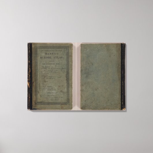 カレイの学歴アトラス キャンバスプリント (正面)