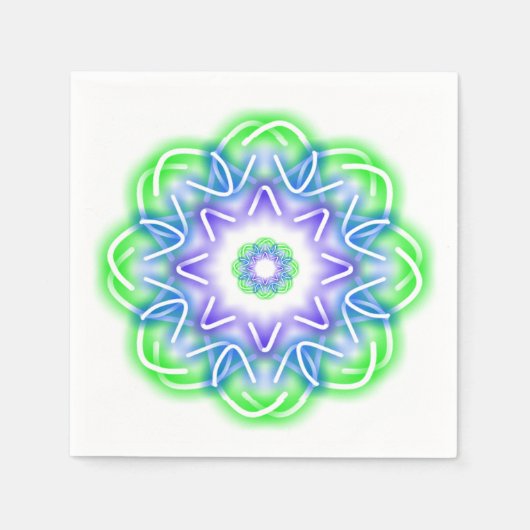 カレイドスコーププリント スタンダードカクテルナプキン (正面)