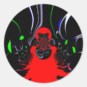 カレイドスコープ・フルード・アートプリント ラウンドシール (正面)