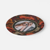 カレエレガントリリープレートのブライダルパーティ ペーパープレート (アングル)