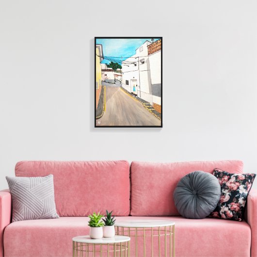 カレカバニレ絵を描スバイアルフレッドキツネ キャンバスプリント (インサイチュ (リビング))