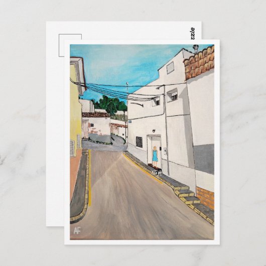 カレカバニレ絵を描スバイアルフレッドキツネ ポストカード (正面/裏面)