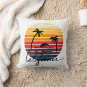 カレカラフルフォルニアのヴィンテージレトロな夕日 クッション (ブランケット)
