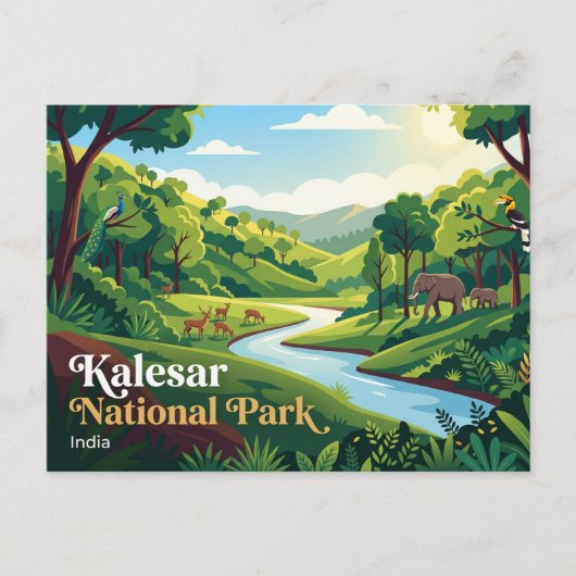 カレサル国立公園 インド ポストカード (正面)