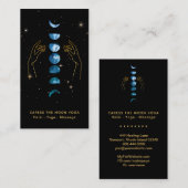 *~*カレスムーンブルーティール(緑がかった色)フェーズ+ハンズスター 名刺 (正面/裏面)