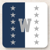 カレッジカラーズネイビーブルー&ホワイト コースター (正面)