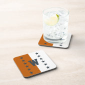 カレッジカラー燃えたオレンジ、ダークグレー&ホワイト コースター (右側)