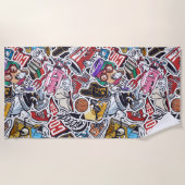 カレッジグラフィティ  ビーチタオル (正面)