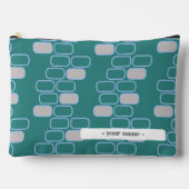 カレッジグリーンカスタマイズレトロペンシルケースポーチ アクセサリーポーチ (正面)