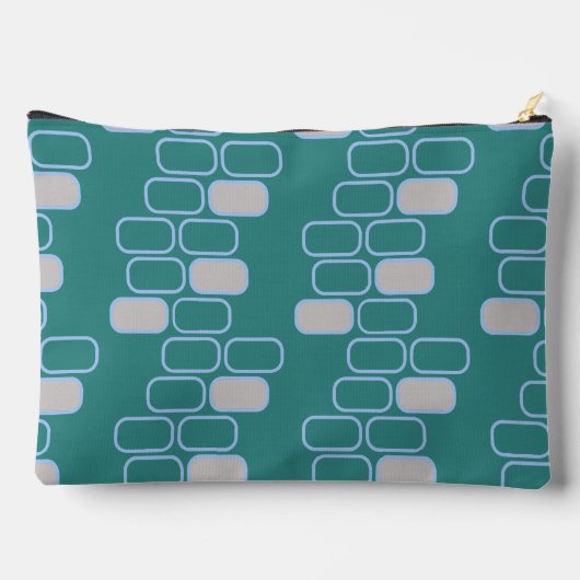 カレッジグリーンカスタマイズレトロペンシルケースポーチ アクセサリーポーチ (裏面)