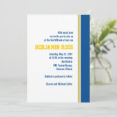 カレッジストライプバー（ユダヤ教の）バル・ミツバー招待状 招待状 (スタンド正面)