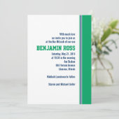 カレッジストライプバー（ユダヤ教の）バル・ミツバー招待状 招待状 (スタンド正面)