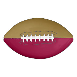 カレッジチームカラーズマルーン/金ゴールドミックスサッカー アメリカンフットボール