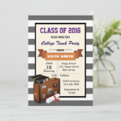カレッジトランクパーティの招待状。卒業党 招待状 (スタンド正面)