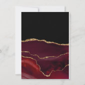 カレッジトランクパーティーエレガントブルガンディブラック金ゴールド 招待状 (裏面)