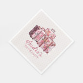 カレッジトランクパーティーヴィンテージスーツケースPink スタンダードランチョンナプキン (角)