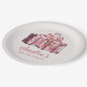 カレッジトランクパーティーヴィンテージスーツケースPink ペーパープレート (アングル)