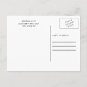 カレッジドームトランクパーティートロピカル葉ホワイト インビテーションポストカード (裏面)