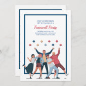 カレッジバウンド送別パーティの招待状 招待状 (正面/裏面)