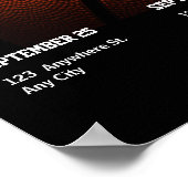 カレッジバスケットボール大会，バスケットボールスポーツ ポスター (角)