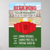 カレッジビールポン大会ロゴと写真を追加 ポスター (正面)