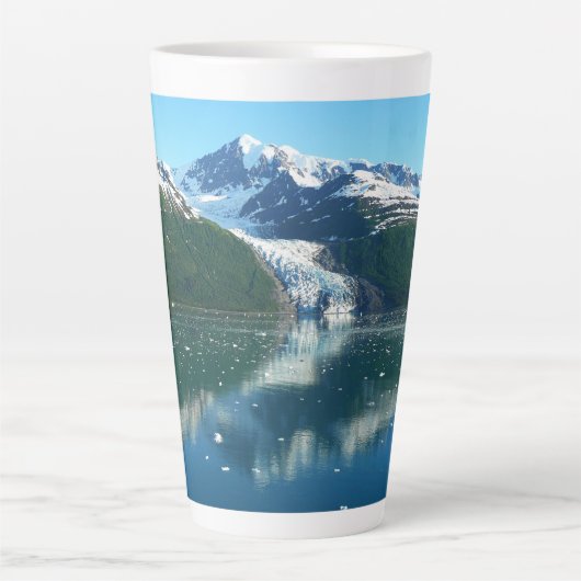 カレッジフィヨルドI美しいアラスカ写真 カフェラテマグ (正面)