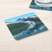 カレッジフィヨルドI美しいアラスカ写真 スクエアペーパーコースター (アングル)