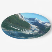 カレッジフィヨルドI美しいアラスカ写真 ペーパープレート (アングル)