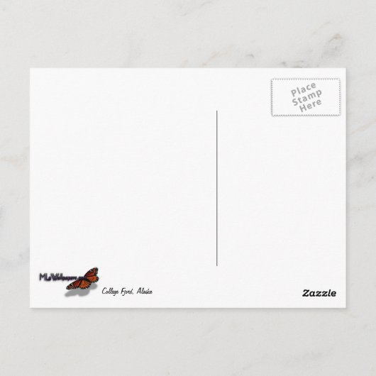 カレッジフィヨルドI美しいアラスカ写真 ポストカード (裏面)