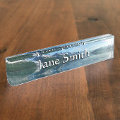 カレッジフィヨルドII美しいアラスカ写真 デスクネームプレート (側面)