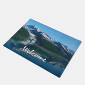 カレッジフィヨルドII美しいアラスカ写真 ドアマット (アングル)