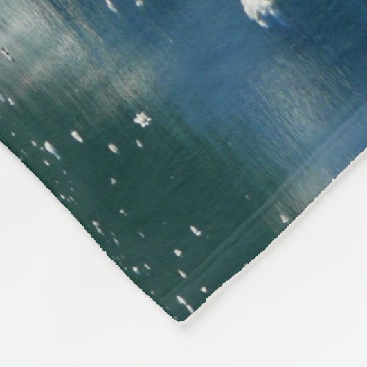 カレッジフィヨルドII美しいアラスカ写真 フリースブランケット (角)