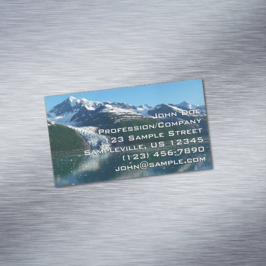カレッジフィヨルドII美しいアラスカ写真 マグネット名刺 (インサイチュ)