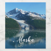 カレッジフィヨルドII美しいアラスカ写真 ワインラベル (シングルラベル)