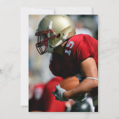 カレッジフットボールパーティ  色を変更してロゴを追加 招待状 (裏面)