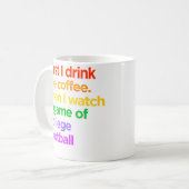 カレッジフットボール土曜日コーヒーマグ コーヒーマグカップ (正面左)