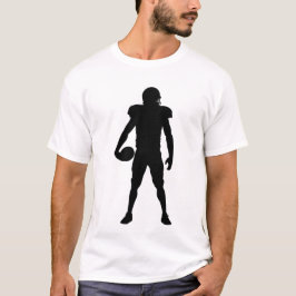 カレッジフットボール選手のシルエット スポーツファンTシャツ Tシャツ